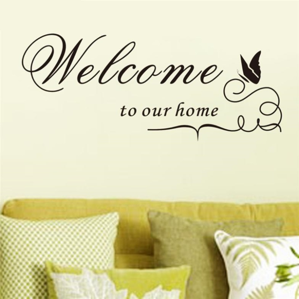 Welcome to our home Wall Decal - Foyer decor / art